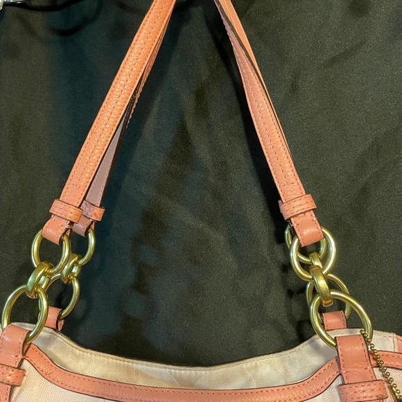 Coach Ombre Alexandra leather canvas bag F22527 - Picture 8 of 14